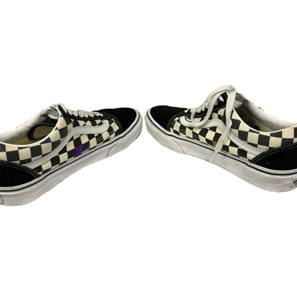 Vans Old Skool Checkerboard Black Cream Women's Men's Sneakers 7.5 - Picture 6 of 9